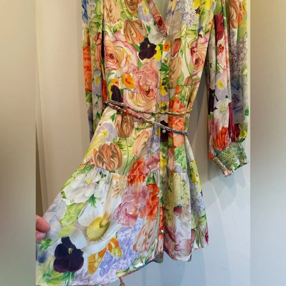 Alice + Olivia Antonette Floral Mini Dress, Size 4 - Picture 4 of 13